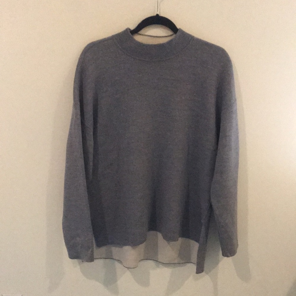 Everlane grey high neck wool sweater